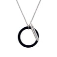 thumbnail image 2 of Delight Jewelry Acrylic 1 1/2" Ring Black Silvertone Always My Mother Bar Charm Necklace, 23", 2 of 4