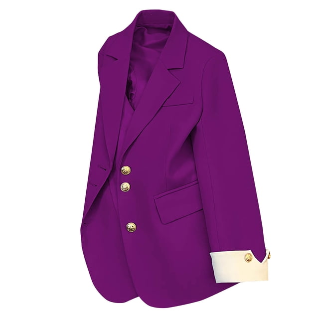 Hvobtty Vestes Chaudes Décontractées à Manches Longues pour Femmes, Blouse Blazer à Manches Longues pour Femmes, Mode Décontractée, Couleur Unie, avec Poches, Col Rabattu