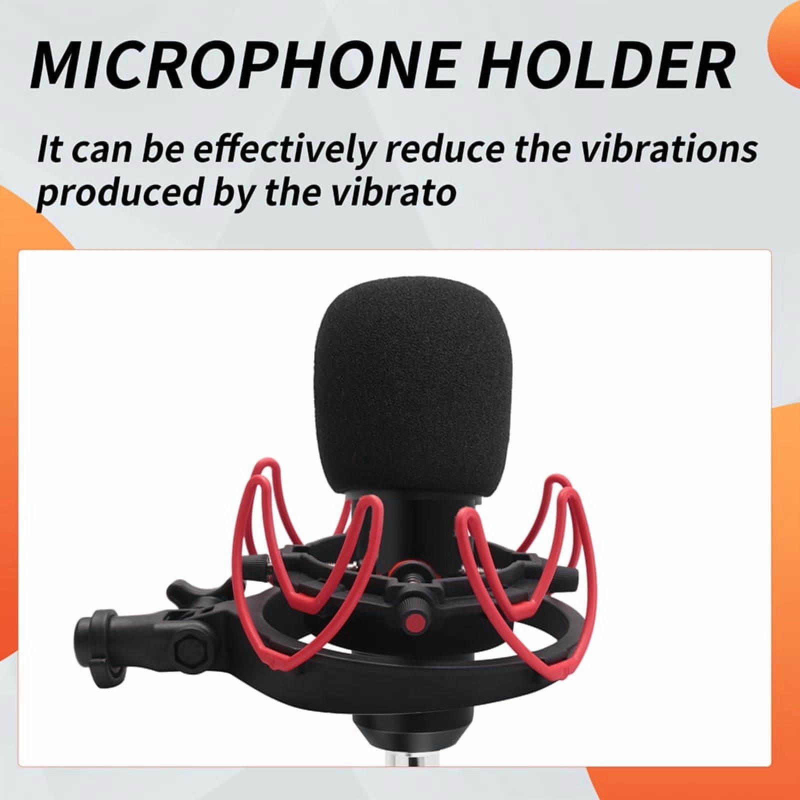 Universal Microphone Shock Mount Adjustable Microphone Stand for All Microphones Size At ，0k58