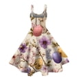 thumbnail image 3 of Easter Themed Off Shoulder Sleeveless Dress for Women Casual A Line Dress with Festive Bunny and Egg Print Trendy Spring Holiday Outfit Essentials, 3 of 4