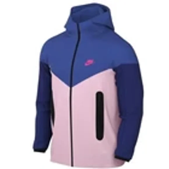 Nike Men’s L Sportswear Tech Fleece Windrunner Full Zip FZ4709-480 Blue Pink New