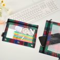 thumbnail image 2 of FORMRS 2 Pack Pencil Pouch for 3 Ring Binder with Clear Window Zipper Case, Red Green Pattern, 2 of 6