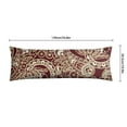 thumbnail image 6 of Paisley Long Body Pillow Cover - Vintage Bohemian Floral Print, Soft & Breathable Ethnic Fabric, Hidden Zipper, 20"x54" - Elegant Home Decor Gift for Side Sleepers & Pregnancy Support, 6 of 7