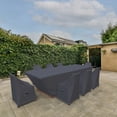 thumbnail image 6 of Covers & all 8-Person Outdoor Patio Dining Set Covers for Tempo Chairs and Table, Water-Repellent UV-Resistant Polyester with Tie-Downs, 6 of 6