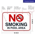 thumbnail image 3 of Pool Sign, No Smoking in Pool Area Sign,, 3 of 8