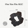 thumbnail image 4 of Motique Accessories 12 Pack Solid Hair Ties Scrunchies (Dark Brown) Solid Pony Scrunchy, 4 of 5