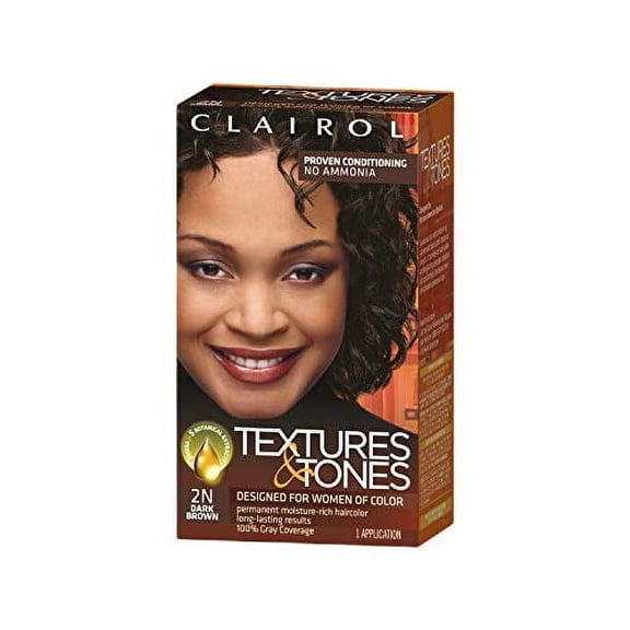 Clairol Professional Textures & Tones, 2N Dark Brown, 1 oz, 3 Pack