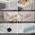 thumbnail image 4 of 4 Tier Rolling Slim Storage Cart, Utility Cart Organizer with Slide Out Drawer Baskets for Kitchen Bathroom Laundry Narrow Places (White), 4 of 8