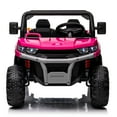 thumbnail image 7 of FUNRIDE 24V Ride on Toys UTV with Remote Control, 2 Seater Electric Cars for kids, 400W Ride on Dump truck w/ Tipping Bucket Trailer, Shovel, Spring Suspension, Bluetooth Music, Pink, 7 of 7