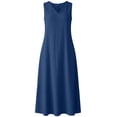 thumbnail image 6 of Horkkom Maxi Dresses for Women Sleeveless Linen Summer Dresses Beach Casual Long Dresses with Pockets, S-2XL, 6 of 9