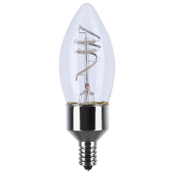 Satco S11525 B11 LED Light Bulbs 4W 120V 2700K E12 Candelabra Base Dimmable (6 Pack)