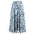 thumbnail image 5 of Delliss Women's Flowy Print Skirts Comfy Trendy Elegant Skirt Sky Blue XXL, 5 of 5