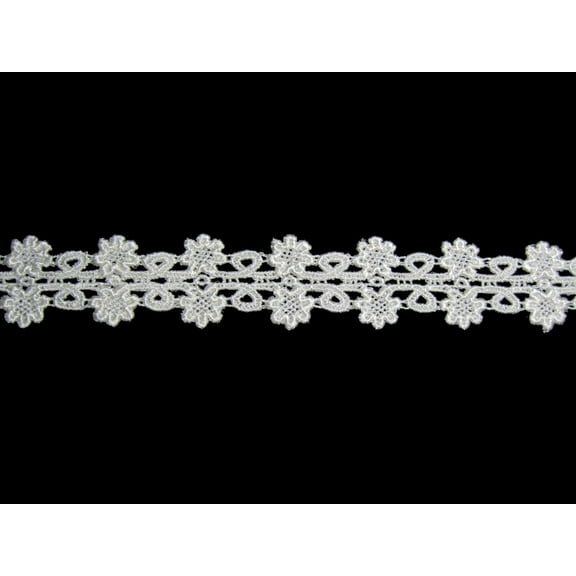 Lily 1-1/8" Ivory Floral Venice Lace Trim Sewing Notions Bridal DIY by Yard