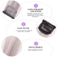 thumbnail image 3 of Shisuyan 4 Pcs Pinces d'Extension de Cheveux pour Femmes Pièces de Cheveux Courtes Sans Couture Extensions de Cheveux pour Fille, 3 of 8