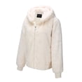 thumbnail image 2 of Giolshon Women's Faux Fur Jacket with 2 Side Seam Pockets, The Coat with Hood Spring and Fall, 2 of 6