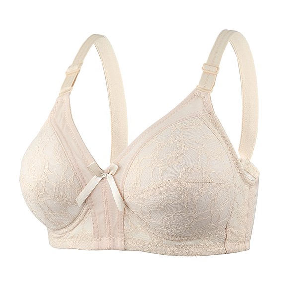 Mrat Soutiens-gorge de Sport Rehausseur pour Femmes Liquidation Soutien-Gorge Grande Taille Décontracté en Dentelle avec Bouton avant, Bonnets Galbants, Sans Armature, Sans Armature, 8 Kaki P