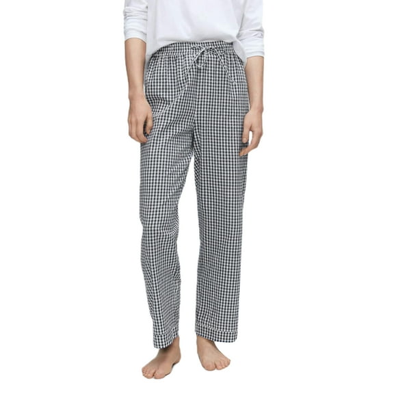 Baby Sweetie Women's Summer Casual High Waisted Plaid Straight Leg Pants Gingham Trousers for Daily Wear