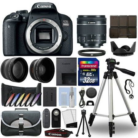 Canon EOS 800D Digital SLR Camera + 18-55mm STM 3 Lens Kit + 32GB Best Value (Best Dslr Camera For Beginners Canon Or Nikon)