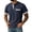 Navy1, variant on Mens Shirts Raglan Short Sleeve Button Tops Summer Casual Loose Fitting Color Block Knit Tee Shirts with Pocket