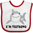thumbnail image 3 of Inktastic I'm Teething Cute Shark Boys or Girls Baby Bib, 3 of 4