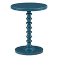 thumbnail image 1 of Linon Tara Table d'Appoint Ronde à Barreaux en Hévéa Peint Bleu Sarcelle, 1 of 11
