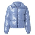 thumbnail image 5 of Vedolay Warm Winter Coats for Women Long Winter Coat with Hood Parka Jacket Light Blue,L, 5 of 5