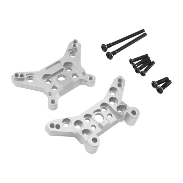 Mejoras para las torres de amortiguación delanteras y traseras de coches RC a escala 1/14 (piezas de repuesto profesionales) Plata