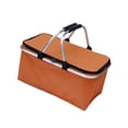 thumbnail image 4 of Cesta de picnic de aislamiento Cesta de comestibles Bolsa de comestibles portátiles portátiles plegables para bocadillos de mochilas de pesca de viaje Naranja, 4 of 8