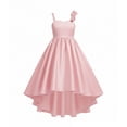 thumbnail image 6 of Girls Princess Party Dress with Shoulder Rose, Sleeveless Flower Girl Gown for Wedding Birthday Pageant, Elegant Tulle Net Skirt for Special Occasions, Age 2-12 Years Pink 130, 6 of 8