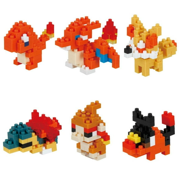 Pokemon Fire Type 1 Nanoblock Mininano Set of 6