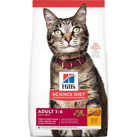 Hill's Science Diet Adult Chicken Recipe Dry Cat Food, 16 lb (Best Diet For Older Cats)