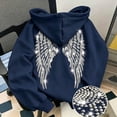 thumbnail image 6 of Rggeeun Baby Girl'S Pullover Hoodie Cute Sequins Wing Graphic Print Thermal Long Sleeve Hooded wth Large Pocket & Drawstring Soft for Autumn Winter Outdoor Elegant Tops,Blue,15-16 Years, 6 of 9