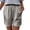Gray, variant on Lmueinov Womens Casual Shorts High Waisted Elastic Waist Shorts with Decorative Buttons and Pockets Summer Chino Shorts