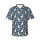 thumbnail image 1 of Balery Cute Rabbit Floral Camisas hawaianas de manga corta para hombre, camisas playeras de corte holgado, camisas de vacaciones con botones,XX-Large, 1 of 7