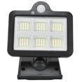 thumbnail image 2 of Luz de pared LED solar inteligente, 120 LED, sensor corporal, IP65 a prueba de agua, control remoto, ideal para calles y caminos al aire libre, 2 of 8