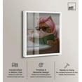 thumbnail image 2 of Bubbles and Cat Shadowbox Print Fun Bathroom Art by Art Remedy, White Frame, 36 x 45, 2 of 6