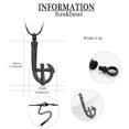 thumbnail image 2 of Cross Fish hook Urn Necklace for Ashes for Men Women Cremation Jewelry Pendant Fishing in Heaven Memorial Keepsake Ash Holder, 2 of 7