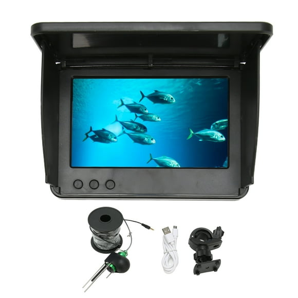 Cámara de pesca 5 pulgadas 2500cd brillo IPS 800 X 480 pantalla HD cámara impermeable para buscador de pesca submarina con visera solar