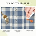 thumbnail image 6 of Buffalo Check Blue and White Plaid Farm Waterproof Picnic Patio Party Round Table Cloth Cover Decorations Fabric 60 Inch Circular Tablecloth for 20-47 Inch Home Dining Room Kitchen Decor, 6 of 6