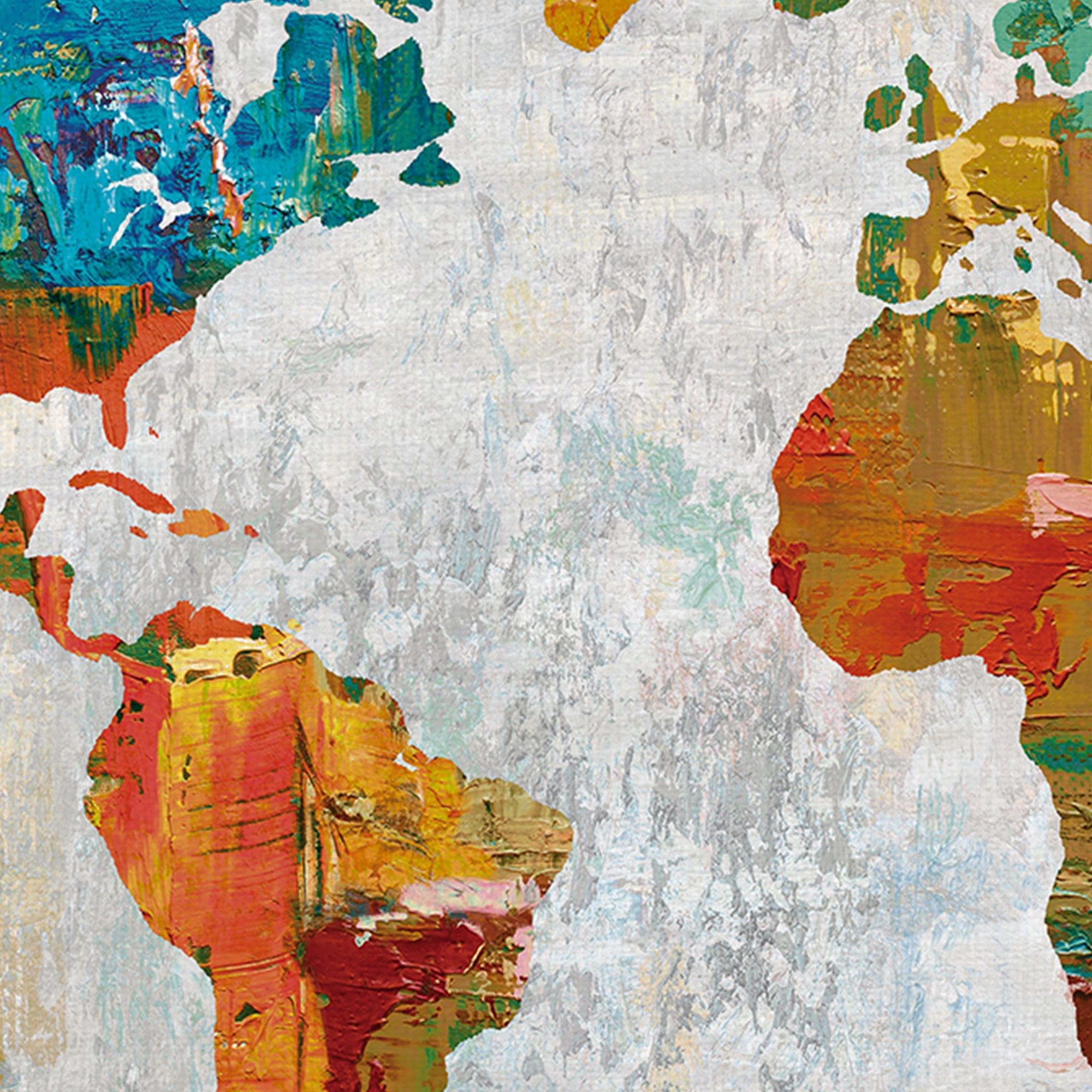 Abstract World Map by Paul Duncan Map of the World Canvas Art