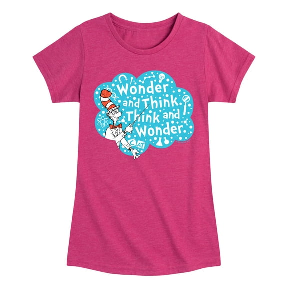 Cat in the Hat - Wonder And Think - Toddler And Youth Girls Short Sleeve Graphic T-Shirt