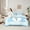 Blue, variant on Feelyou Kawaii Christmas Snowman Bedding Comforter Set 7 Pieces, Happy New Year Full Bedding Set, Dreamy Yellow Snowflake Reversible Fitted Sheet Flat Sheet, Luxury Bedroom Decor
