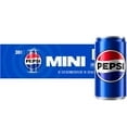 Pepsi Cola Soda Soft Drinks Mini Cans, 7.5 fl oz, 30 Pack