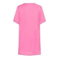 thumbnail image 5 of Womens Plus Size Linen Dress Beach Cover Up Button Down Shirt Mini Dresses Loose Bathing Suit Swimwear Coverups (XL, Pink), 5 of 5