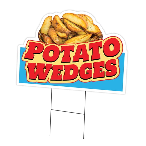 SignMission C-DC-1216-Potato Wedges19 12 x 16 in. Yard Sign & Stake - Potato Wedges