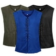 thumbnail image 3 of Lohuatrd Men Vintage Vest Medieval V Neck Sleeveless Lace Up Cardigan Solid Color Thin Steampunk Renaissance Gothic Style Waistcoat, 3 of 8