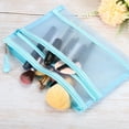 thumbnail image 5 of Uxcell Mesh Zipper Bags A5 Nylon Makeup Pouches Dual Zipper Bag, Blue 4 Pack, 5 of 5