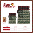 thumbnail image 3 of Rocae Jungle Green Camo USA Flag Print Christmas Drawstring Linen Gift Bag with Drawstrings Treat Bag Goody Present Bags for Christmas Party Favor, 3 of 8