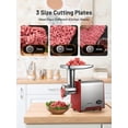 thumbnail image 3 of Picadora de carne KEENSTAR 450W de acero inoxidable con kit para salchichas, 3 of 7
