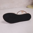 thumbnail image 6 of absuyy Womens Sparkly Glitter Flat Sandals with Cross Strap & Adjustable Ankle Strap, Open Toe Casual Summer Shoes in Black,Size 8.5, 6 of 9
